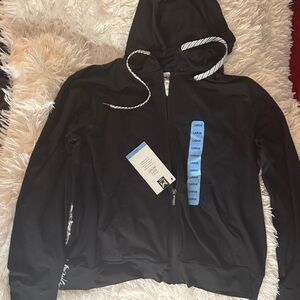 Classic Black Bomber Jacket with Hood